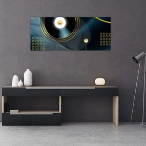 Tablou - Cercuri aurii (120x50 cm)