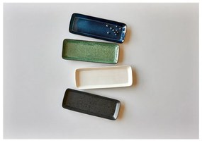 Tavă de servire din ceramică 14x38 cm Gastro Dark Blue/Black – Bitz