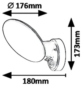 Aplica LED pentru iluminat exterior cu senzor de miscare IP54 Varna 8135 RX