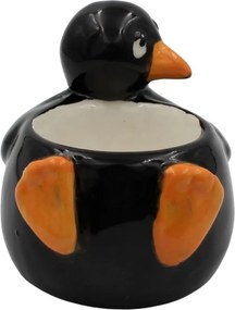 Suport ou din ceramică pinguin negru