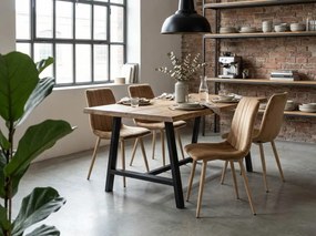 Scaun catifelat LAVA ALMOND BROWN maro