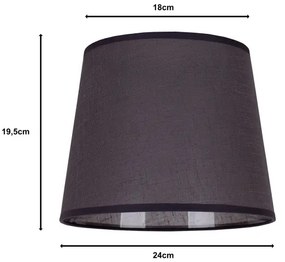 Duolla - Abajur pentru lampă de birou CLASSIC M E27, Ø 24 cm, antracit