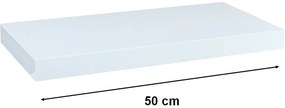 Stilista Raft de perete Volato, 50 cm, alb