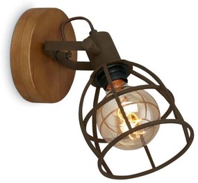Spot de perete Briloner 2670-014 RETRO 1xE14/25W/230V maro