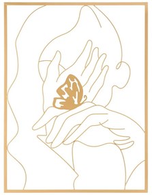 Decorațiune de perete din metal 60x80 cm Hands on Face – Mauro Ferretti