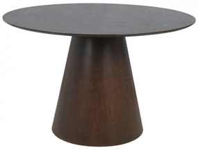 Masa dining rotunda maro inchis diametru 120cm din lemn Bolton House Nordic