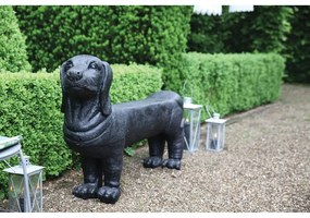 Bancă de grădină neagră Dachshund – Esschert Design