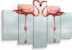 Tablou cu doi flamingo (150x105 cm)