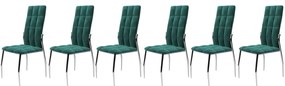 Set 6 scaune K416 velvet verde