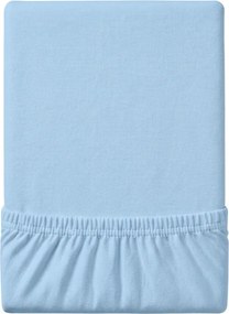 Cearsaf Jersey EXCLUSIVE albastru ghetar 90 x 200 cm
