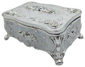 Caseta bijuterii argintata SOPHIE, 11x7x5cm