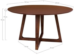 Masă dining rotundă House Nordic Hellerup, ø 135 cm