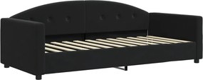 vidaXL Pat de zi, negru, 90x200 cm, catifea