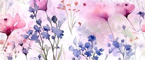 Tablou - Acuarelă pajiște (120x50 cm)
