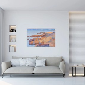 Tablou - Henri Edmond Cross, Calanque des Antibois, reproducere (90x60 cm)