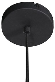 Lampă pandantiv Japandi neagră cu abajur din stofă 45cm - Sable