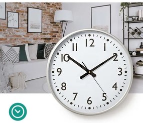 Ceas de perete Nedis CLWA016PC38AL d. 38 cm 1xAA alb