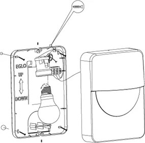 Eglo 98704 - Aplică perete exterior SALVANESCO 1xE27/28W/230V IP44