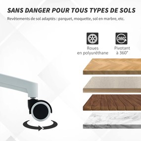 HOMCOM Scaun de birou ergonomic, fotoliu de birou, brațe rabatabile, suport lombar, tetieră, 60x63x120cm, negru | Aosom Romania