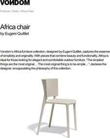 Set de 4 Scaune moderne de exterior / interior design premium AFRICA 65036 Vondom