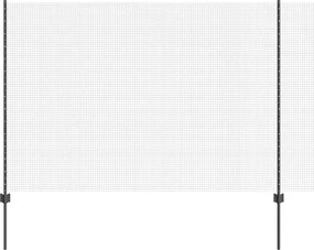 vidaXL Gard cu Stâlp Gri 1,5 x 10 m Oțel și PVC