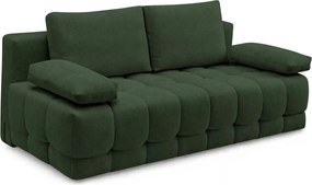Canapea extensibilă cu ladă Tuko - stofă hidrofobă verde închis Murano 842