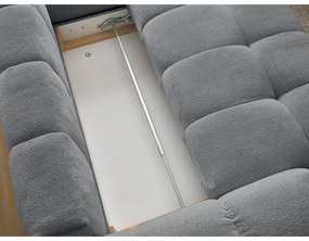 Colțar gri închis extensibil/cu spațiu de depozitare cu tapițerie din chenille (cu colț pe partea dreaptă/în formă de ”L”) Everest – Bobochic Paris