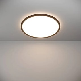 Plafonieră LED dimabilă de exterior Eglo 901455 ROVITO-R 16,8W/230V d. 50 cm IP44 negru + telecomandă