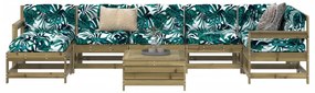 3250635 vidaXL Set canapea de grădină, 8 piese, lemn de pin tratat