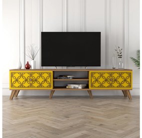 Masă TV/Dulap Classy (Nuc + Galben). 1088910