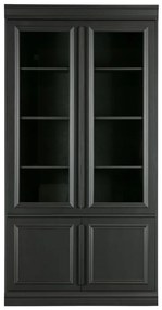 Vitrină neagră din lemn de pin 110x215x44 cm Organize – WOOOD