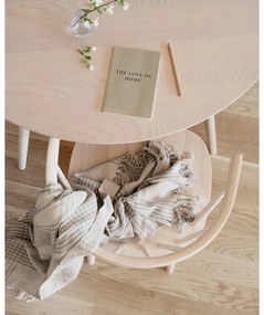 Masă de dining rotundă cu blat cu aspect de lemn de stejar 115x115 cm Yumi - Rowico