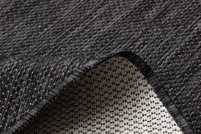 Covor SISAL SION cerc A5165A Melanj țesute plate negru