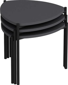 Set de măsuțe Lenny Anthracite, 3 bucăți