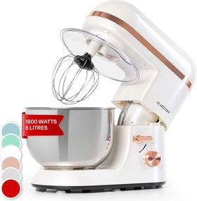 Klarstein Bella Elegance, robot de bucătărie, 1800 W, 1,7 HP, 6 nivele, 5 litri, alb
