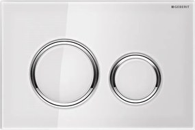 Clapeta de actionare Geberit Sigma21 sticla alb crom lucios