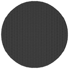 310467 vidaXL Măsuță de ceai, negru, 68x68x30 cm, poliratan