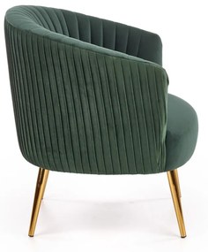 Fotoliu tapitat Crown verde – H80 cm