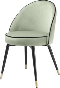 Set de 2 scaune design elegant LUX Cooper, catifea verde 114305 HZ