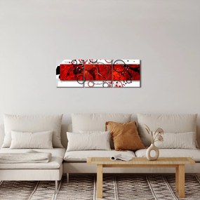 Tablou cu abstracție (cu ceas) (90x30 cm)