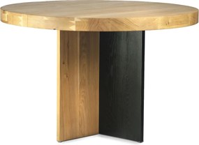 Masa de bucatarie din lemn extensibila VIP - 120 cm , Stejar masiv , Natur , +40 cm