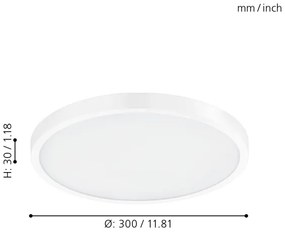 Eglo 98293 - Plafonieră LED dimabilă FUEVA-A, 20W, 230V + telecomandă