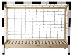 Pat pentru copii 90 cm Facilmente (natural + alb + negru) (cu somieră) (cu sp. depozitare). 1116345