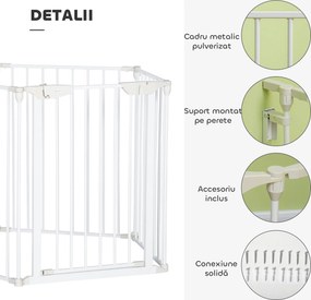 PawHut Gard Pliabil și Modular pentru Câini cu 3 Panouri Alb | Aosom Romania