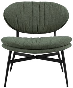 MAZZONI EXPORT SOPHIA Verde (material Apia 352)/cadru negru - FOTOLIU DE ODIHNĂ SCAUN PENTRU SALON/BIROU TAPIȚAT
