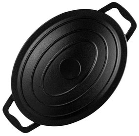 Cratita din fonta cu capac Muhler Tika MR-4133CI, 41x25x11cm, 5.1 L, Inductie, Negru