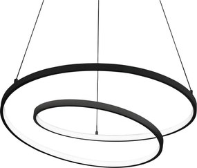 Ideal Lux - Lustra LED dimabilă cu cablu OZ LED/55W/230V, Ø 80 cm, CRI 90, neagră