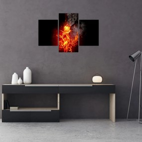 Tablou - Trandafiri în foc (90x60 cm)