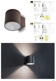 Redo 9594 - Aplica LED de perete pentru exterior ETA, 6W/230V, 3000K, IP54, antracit