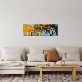 Tablou - Portocal (cu ceas) (90x30 cm)